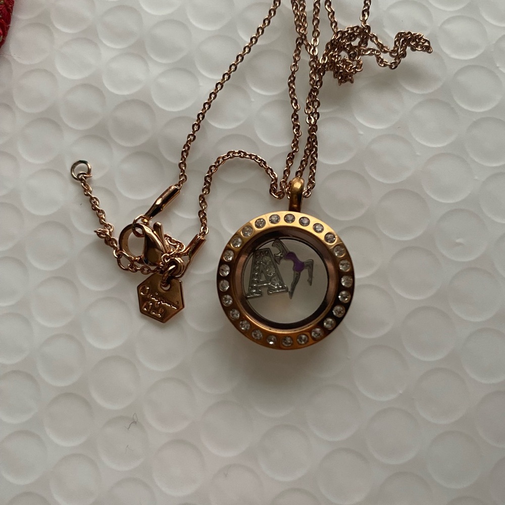 Origami Owl Gold and Silver Initial Necklace